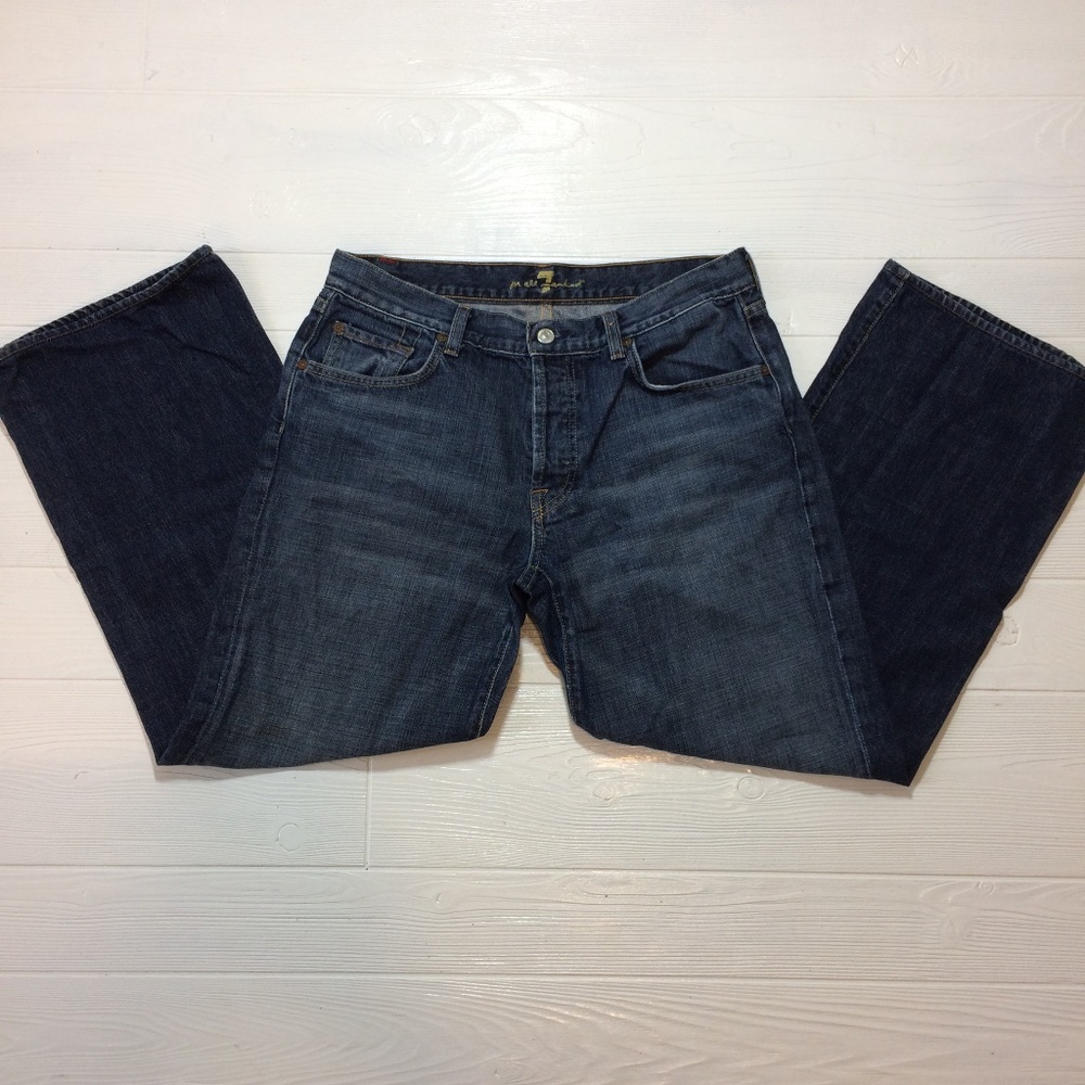 7 FAM Relaxed 4 Button Jeans Denim Size 33
